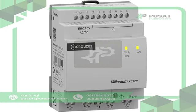 Crouzet MXB12RU3ET PLC Without Display, 8 DI 4 RO, 110-240 VAC, Millenium Series