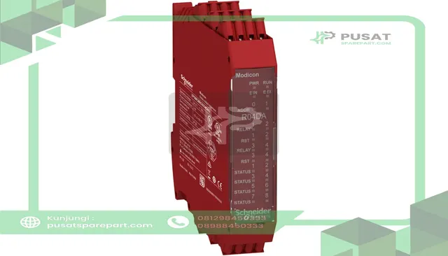 Schneider Electric XPSMCMRO0004DAG expansion module, Modicon MCM, 4 safety relay outputs, diagnostic outout