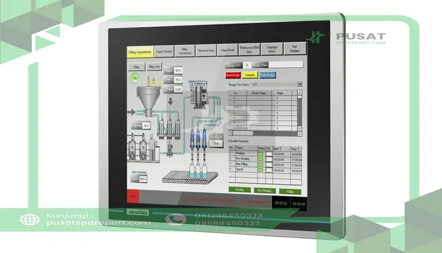 Advantech WOP-212K-NAE HMI Display, 12 in LCD, 3 x Serial, Ethernet, 2 x USB, 64 MB, WOP-200K Series