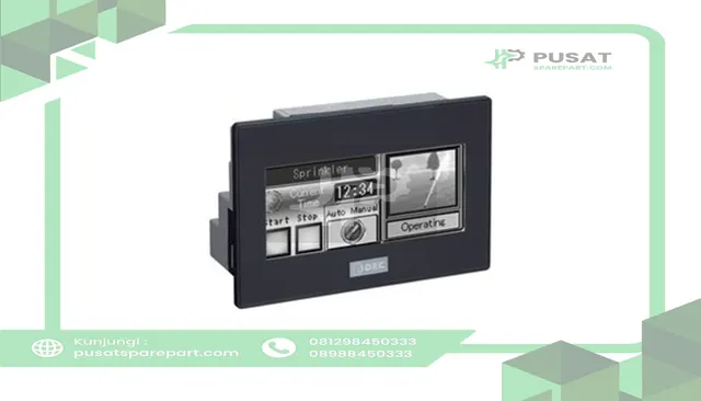 IDEC Corporation FT1A-M12RA-B HMI+PLC, 3.7", Monochrome, 8/4 I/O, 10A Relay, Dark Gray, FT1A Series SmartAXIS