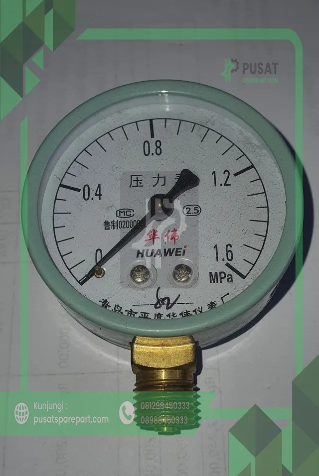 Y-60 pengukur tekanan biasa pengukur 2.5 MP