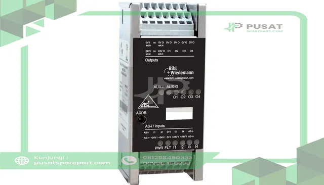 Bihl+Wiedemann BW1907 AS-i Digital I/O Module in Stainless Steel, IP20, 4I/4O