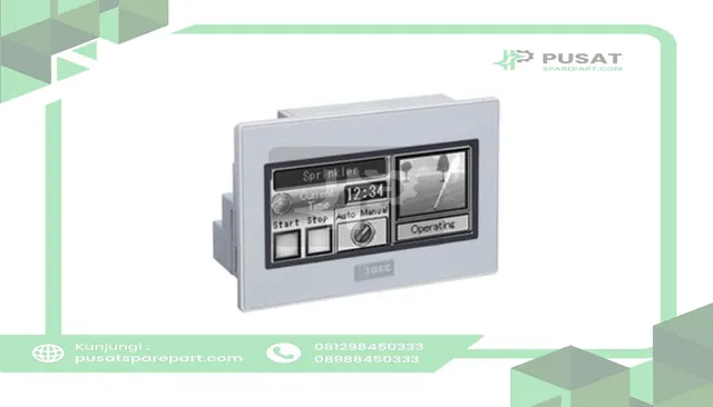 IDEC Corporation FT1A-M12RA-S HMI+PLC, 3.7", Monochrome, 8/4 I/O, 10A Relay Out, Silver, FT1A Series SmartAXIS
