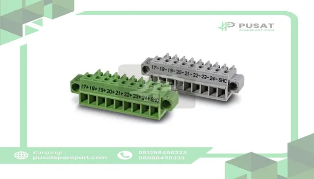 Phoenix Contact 2907268 Pair of screw-clamp plugs to connect to VIP base module labeled 17-24.