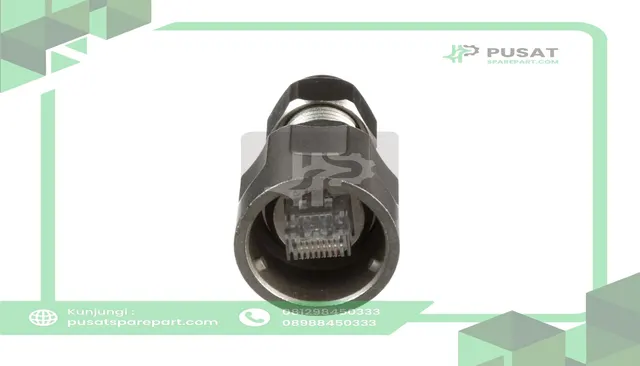 HARTING 09153000401 HAN Max, Cat5 RJ Connector Plug, Unshielded, Straight, Cable Mount 0915 - gambar 4