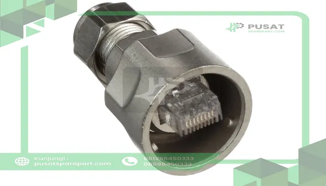 HARTING 09153000401 HAN Max, Cat5 RJ Connector Plug, Unshielded, Straight, Cable Mount 0915 - gambar 5