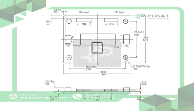 NKK Switches ZE257-234F-MTR2010 Controller Board for Touch Screen, < 10.1", ZE Series - gambar 2