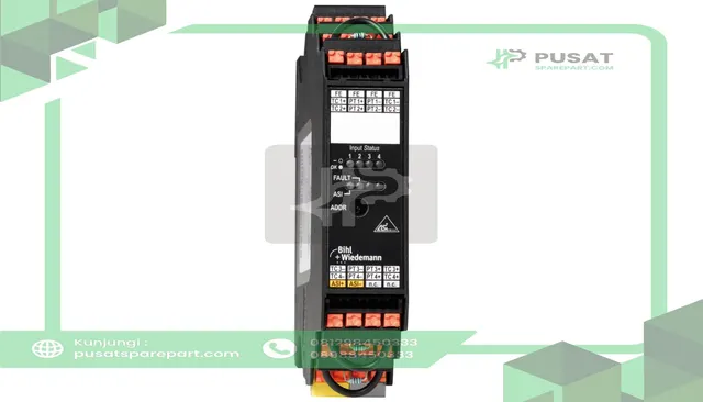 Bihl+Wiedemann BWU1933 AS-i Analog Input Module, IP20, 4AI (thermocouple type J)