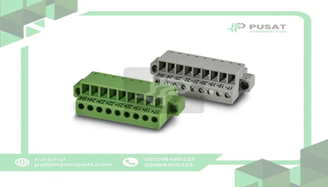 Phoenix Contact 2907271 Pair of screw-clamp plugs to connect to VIP base module labeled 17-24
