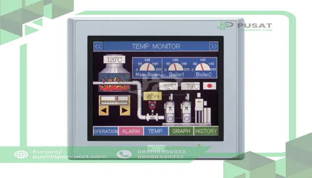 IDEC Corporation HG2G-SB22TF-W HMI 5.7" Touchscreen Monochrome 320x240 Pixels 24VDC HG2G Series