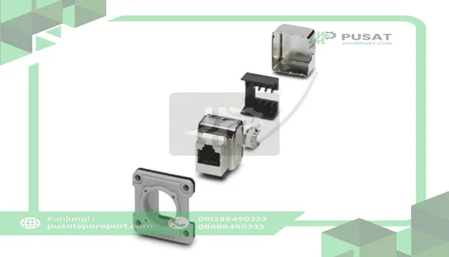 Phoenix Contact 1652402 Ethernet Panel Mounting Frame; RJ45; IP67; VS-08-A-RJ45/MOD-1-IP67-SETLSA