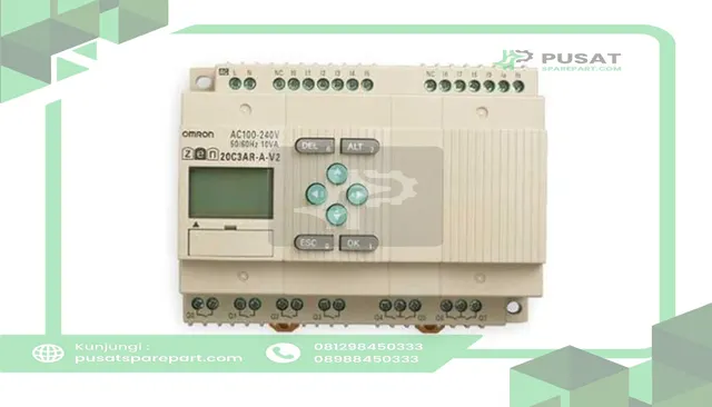 Omron Automation ZEN-20C3AR-A-V2 Controller, PLC, Sup-V 100-240AC, 0.15, 0.35mA, 6 Voltage In, 8 Relay Out, IP20