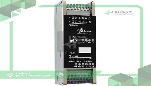Bihl+Wiedemann BWU2565 AS-i Digital I/O Module in Stainless Steel, IP20, 4I/4O