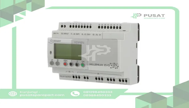 Crouzet 88975101 MilleniumEVO, Logic Controller, 24 I/O, 24 VDC, Display - gambar 5