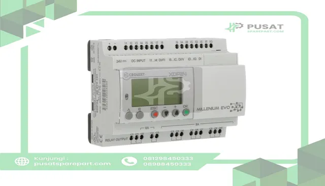Crouzet 88975101 MilleniumEVO, Logic Controller, 24 I/O, 24 VDC, Display - gambar 3