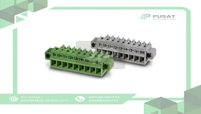 Phoenix Contact 2907267 Pair of screw-clamp plugs to connect to VIP base module labeled 9-16.