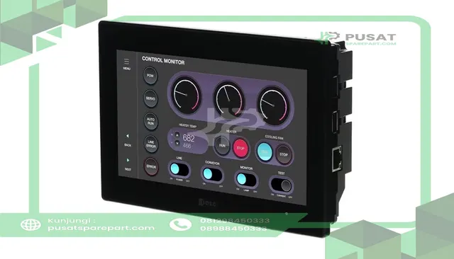 IDEC Corporation FT2J-7U22SAF-B PLC/HMI Combo, 7" TFT LCD, 3 Port, 22 IO, 6 Transistor Source Out, FT2J Series