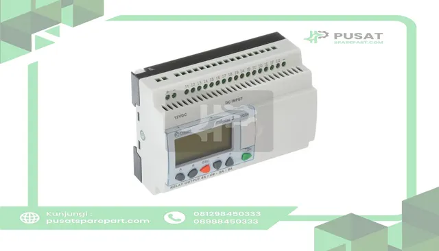 Crouzet 88970165 Controller,PLC,Sup-V 12DC,16 Analog/Digital In,10 Relay Out,DIN Rail/Panel Mnt