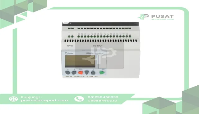 Crouzet 88970165 Controller,PLC,Sup-V 12DC,16 Analog/Digital In,10 Relay Out,DIN Rail/Panel Mnt - gambar 2