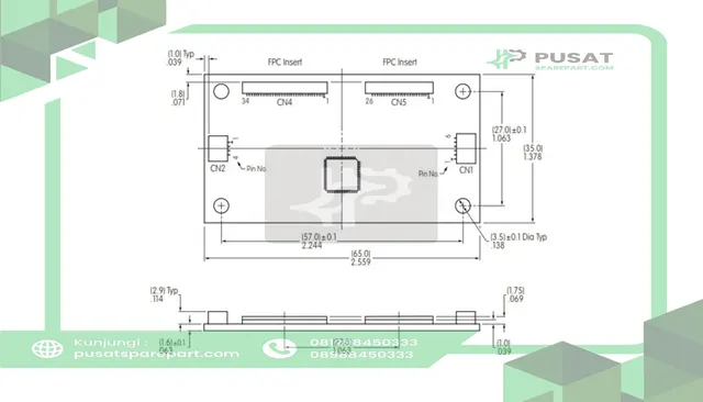 NKK Switches ZE256-234E-MTR2000 Controller Board for Touch Screen, > 10.1", ZE Series - gambar 2
