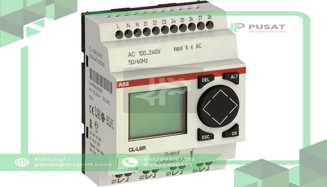 ABB 1SVR440710R0300 Logic Relay, W/Display + Keypad, 8IN/4 Relay Out, Timer, Stand Alone, 12V DC
