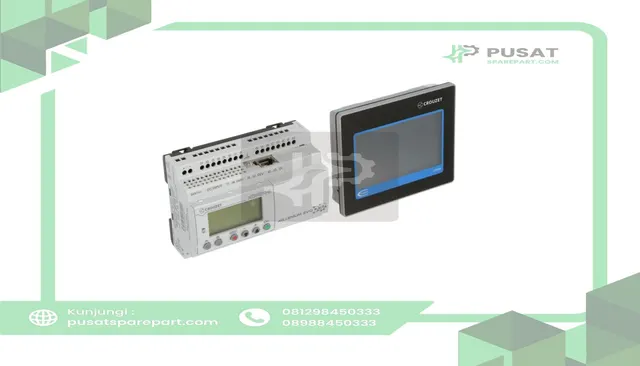 Crouzet 88970558 MilleniumEVO KIT, XDP24-E, CTP104-E 4.3" Touch Panel, ,Ethernet, cable, USB Key - gambar 3