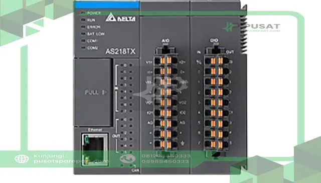 Delta Electronics AS218TX-A CPU,NPN output,1x Ethernet,2xRS-485ports,1xUSB port,1xMicro SD interface,CAN
