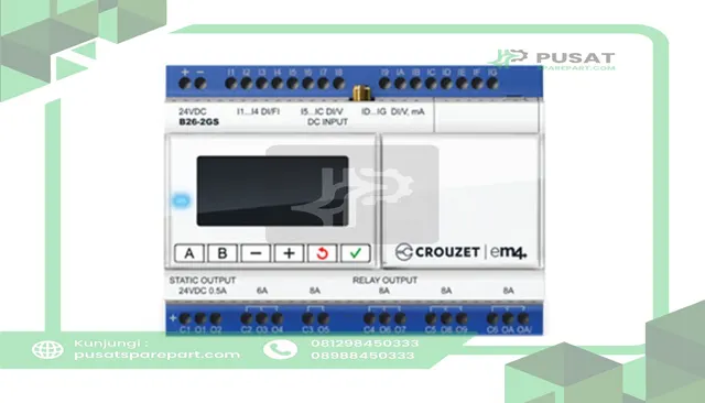 Crouzet 88981114 nanoPLC, Alert, B26-2GS, 24VDC, Glossy White, 16In, 10Out, em4 Series