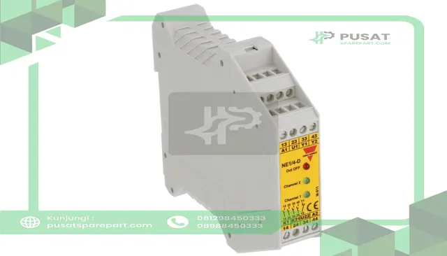 Carlo Gavazzi, Inc. NE14DCG Safety Module, Extension, 4NO + 1NC, 24VAC/DC, DIN Rail, NE Series - gambar 4