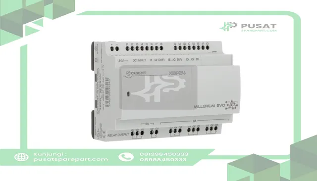 Crouzet 88975001 MilleniumEVO, Logic Controller, 24 I/O, 24 Vdc, Blind