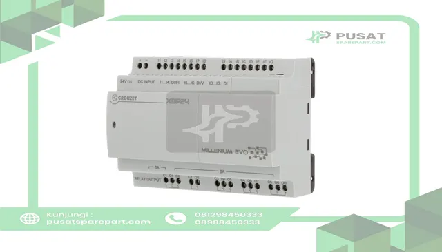 Crouzet 88975001 MilleniumEVO, Logic Controller, 24 I/O, 24 Vdc, Blind - gambar 5