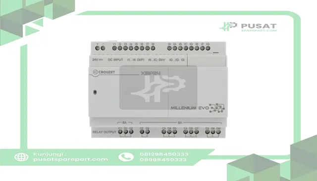 Crouzet 88975001 MilleniumEVO, Logic Controller, 24 I/O, 24 Vdc, Blind - gambar 3