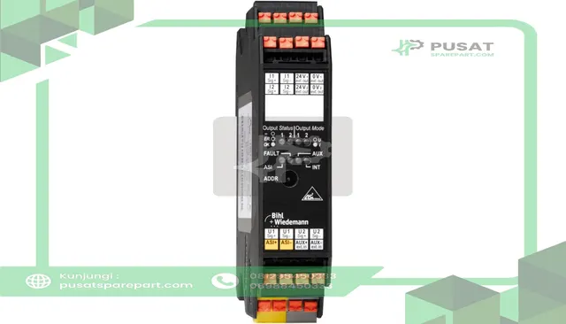 Bihl+Wiedemann BWU1727 AS-i Analog Output Module, IP20, 2AO (0...20mA/0...10V)
