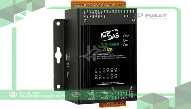 ICP UA-7560M OPC UA I/O Module with 6-ch Relay, 6-ch DI and 2-port Ethernet Switch. (RoHS)
