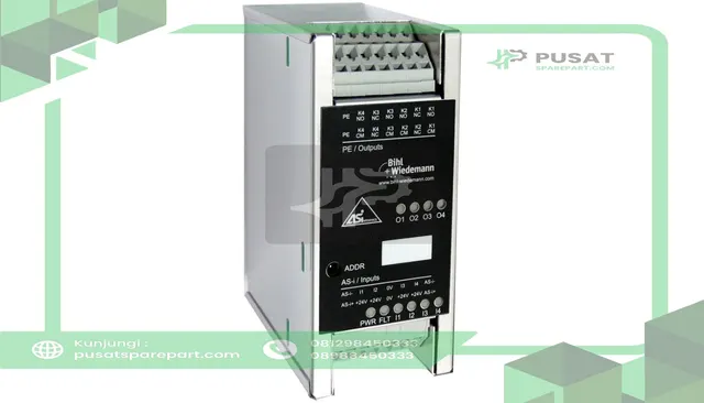 Bihl+Wiedemann BW2555 AS-i Digital I/O Module in Stainless Steel, IP20, 4I/4RO