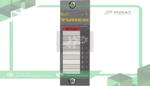 Turck BL67-8DO-0.5A-P Electronic Module, 8 Digital Outputs, PNP, 0.5A, 24 VDC, BL67 Series