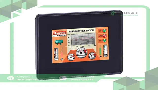 LOVATO Electric LRHA04 HMI Display 4.3" TFT LCD, 12-24 VDC, IP66, LRH Series