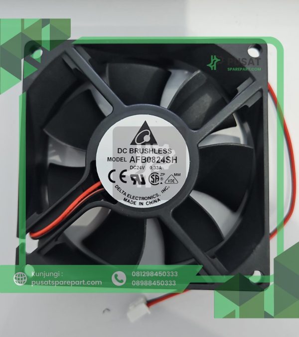 Delta AFB0824SH 2-line 0.33A 80*80*25MM 8025 2Pin Server Cooling Fan
