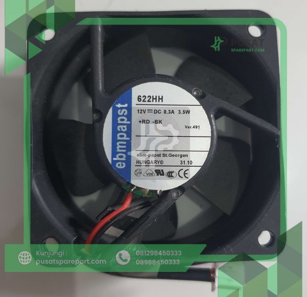fan Ebmpapst 622HH 6025 12V 0.295A 3.5W frequency cooling fan