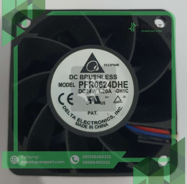 Kipas Delta PFR0624DHE -DH1C 24V 1.20A 6CM 6038 3 Kabel