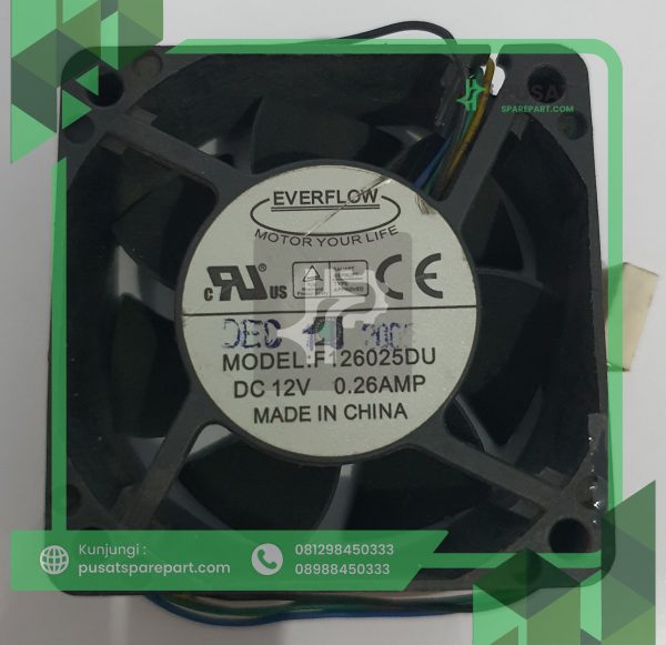 Everflow F126025DU Server fan 6025 Dual ball bearing 0.26A 4-wire
