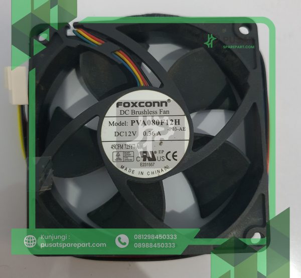 Foxconn PVA080F12H, -P05-AB DC 12V 0.36A 4-wire 5-pin connector 80mm