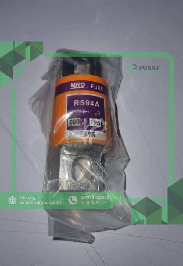 RS94A 125A Tube Bolts Fast Acting Fuse 500V 125 Amp