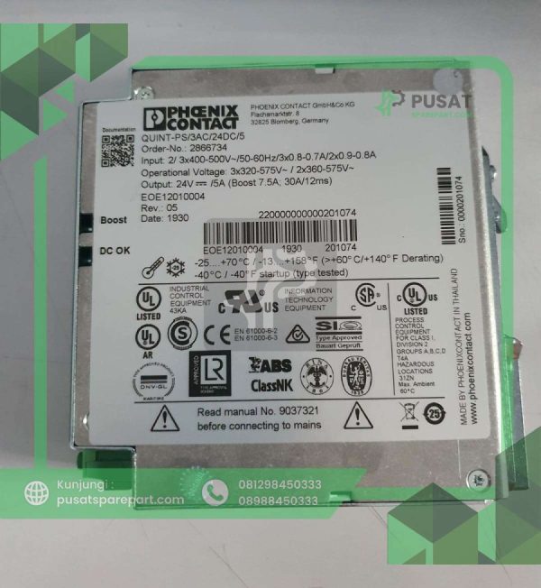 Power supply phoenix QUINT-PS/3AC/24DC/5 Input 3phase 400-500v 50/60hz